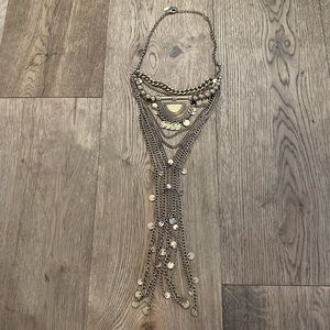 Gold Colored Statement Chain Necklace